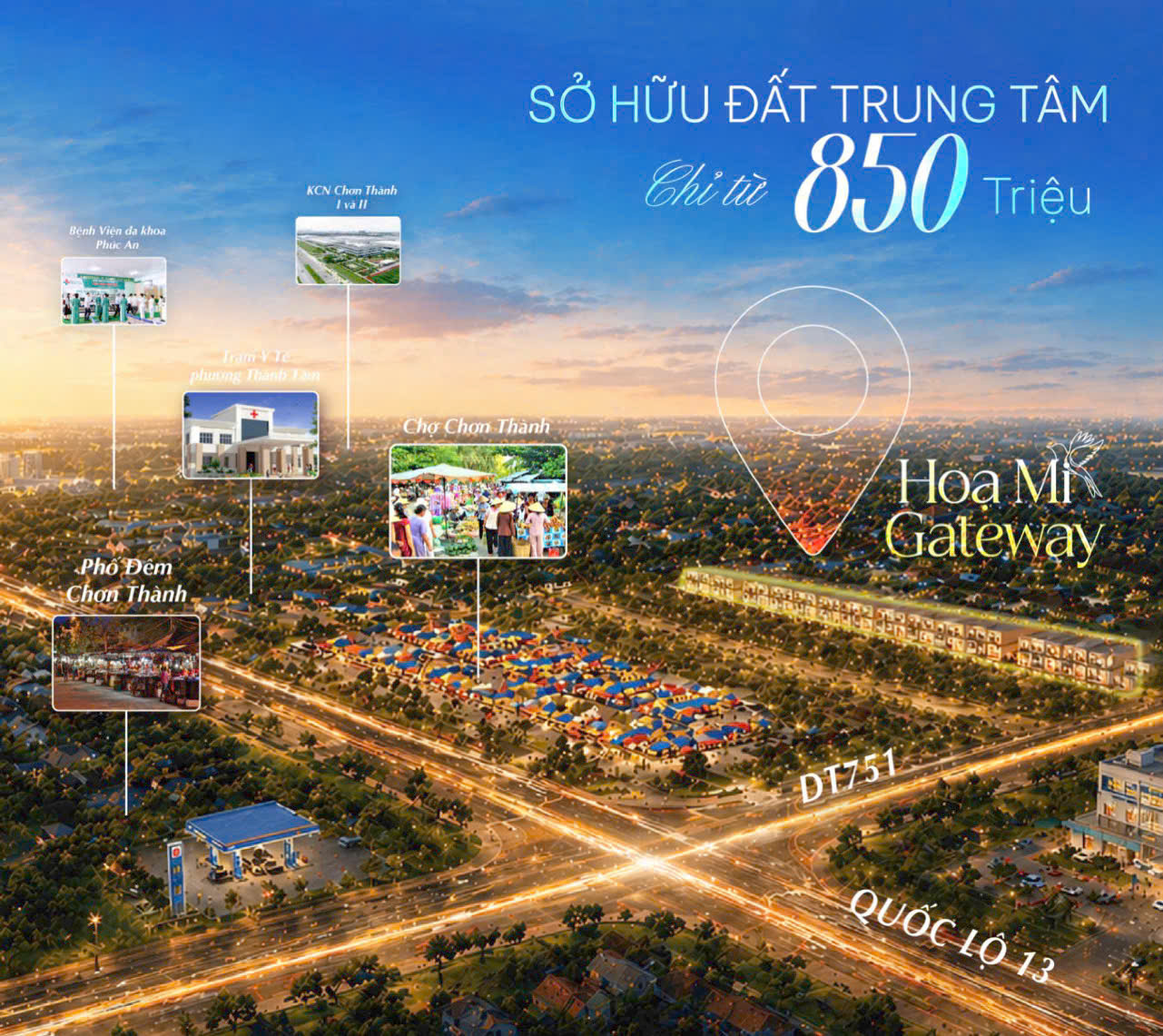 ĐẤT NỀN TRUNG TÂM CHƠN THÀNH – CƠ HỘI SỞ HỮU TỪ 850 TRIỆU